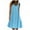 #7-Light Blue, variant on Pntutb Womens,Summer Print Dress Short Sleeve Crew-Neck Loose Beach Sun Dress