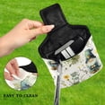thumbnail image 4 of Haosy Watercolor Gnomes in Clover Fields Golf Mallet Putter Cover Strong Magnetic Leather Golf Club Headcover Closure, 4 of 7