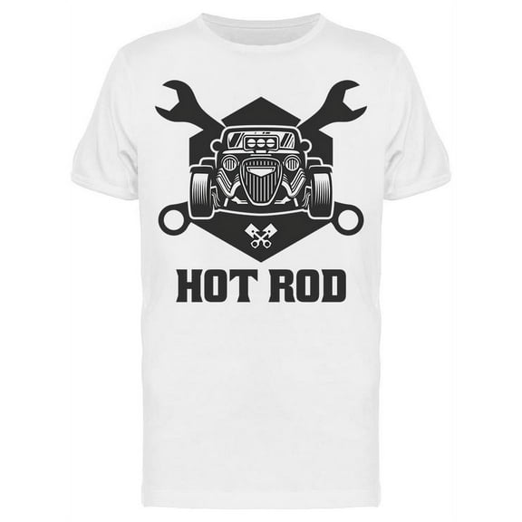 Hot Rod Emblem T-Shirt Men -Image by Shutterstock, Male x-Large