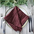 thumbnail image 4 of Balsa Circle 5 Pieces 20" x 20" Burgundy Crinkle Accordion Taffeta Table Napkins, 4 of 8
