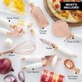 thumbnail image 2 of (White) - COOK With colour 7 Pc Kitchen Gadget Set Copper Coated Stainless Steel Utensils with Soft Touch Nylon White Handles, 2 of 7
