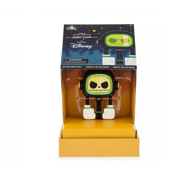 Disney Parks Jack Skellington Vinyl Figure by Eric Tan w 1 Piece of Rocket New