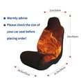 thumbnail image 3 of Uemuo Fiery Orange Flames Energy Pattern Car Seat Covers for Front Seats Waterproof Seat Covers for Cars, Universal Auto Front Seats Protector Fits for Car-1, 3 of 6