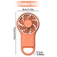 thumbnail image 3 of Mini Handheld Fan, Portable Personal Cooling Fan with Carabiner Clip, Rechargeable 3 Speed Buckle Hand Fan, Lightweight Pocket Size Hanging Buckle Fan, Battery Operated Small Hand Fan, White, 3 of 5