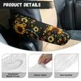 thumbnail image 6 of Yuyamidu Sunflower Car Front Seat Armrest Cover Dog Paw Automobile Armrest Protector Reusable Armrest Cover for SUV Truck Van 2 Pcs Universal Auto Interior Accessories, 6 of 7