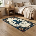 thumbnail image 2 of ODIKA 5'x7' Ultra-Soft Area Rug, Cartoon Vintage Pirate Octopus Abstract Nautical Map Motifs Compass None Washable, Bare feet friendly, Silk-Touch for Bedroom Home office, 2 of 7