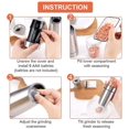 thumbnail image 4 of Gravity Salt And Pepper Grinder, Stainless Steel Electric Pepper Mill Automatic, 4 of 5