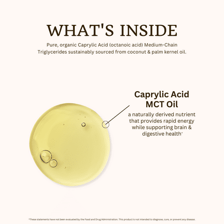 VTC VitaTradingCo. C8 MCT Oil 100% Pure 32 oz | Keto and Paleo | Caprylic Acid | Clean Energy | Healthy Fat | Sustainably Sourced and Non-GMO | 64 Servings