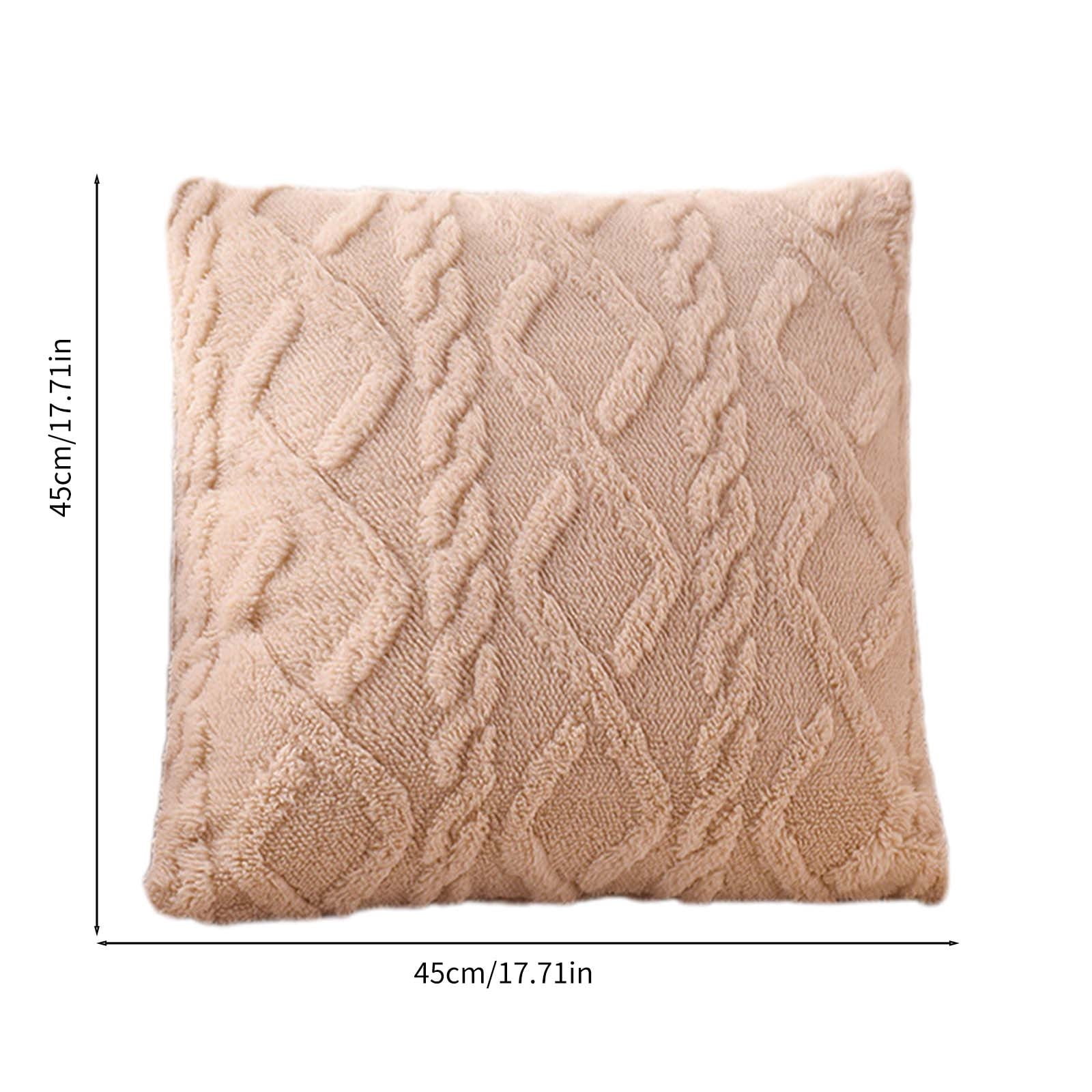Amvlyk Geometric Motifs Couch Pillow Cases Throw Pillows Home Decor for Living Room Bedroom Bed Outdoor Cushion Cover（17.72x17.72In,Pillow Cover Only）Beige