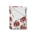 thumbnail image 2 of Fruits Soft Flannel Fleece Throw Blanket, Pomegranate Flowering Blurry Watercolor Mediterranean Taste Shrub Image, Cozy Plush for Indoor and Outdoor Use, 50" x 60", Red Umber Rose, by Ambesonne, 2 of 5