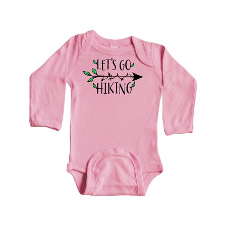 

Inktastic Let s Go Hiking- arrow and leaves Gift Baby Boy or Baby Girl Long Sleeve Bodysuit