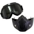 thumbnail image 6 of Birdz Eyewear Skylark Auto-Darkening Photochromic Motorcycle Goggles Black Frames with Clear-to-Smoke Lens and Detachable Face Mask, 6 of 6