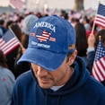 thumbnail image 2 of Trgacdwlo 250 Anniversary USA Hat Unisex Embroidered Adjustable Patriotic Hats Independence Day Distressed Vintage Baseball Caps Blue, 2 of 5