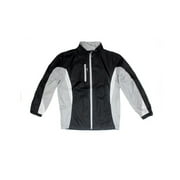 New Mens Weather Company Golf HITECH Performance Rain Jacket Black / Grey / White 3XL