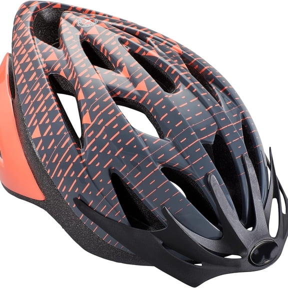 Helmet for Adults, Size 58-62 cm for Riders Ages 14 , Microshell, Adjustable Dial & Straps, Interior Padding, Air Vents, Lighted or Unlit, Visor, Adult Bike Helmet