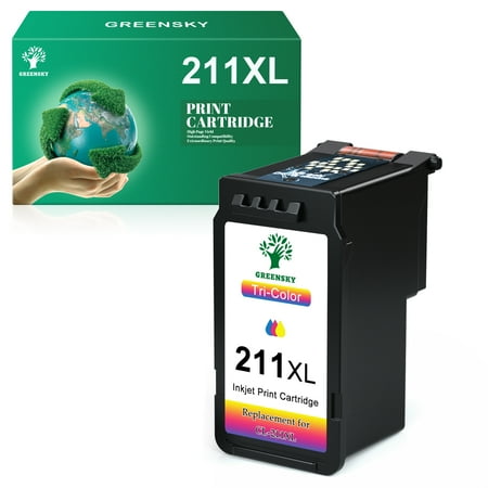 UPC: 0790885557507 | Greensky 211XL Ink Cartridges for Canon Ink 211 Color for PIXMA MP495 MP490 MP480 MP280 MP250 MP240 MX410 MX340(1 Pack)