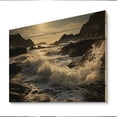 thumbnail image 2 of Designart "Beach Photo Calm Tide IV" Landscapes Print on Natural Pine Wood, 2 of 5