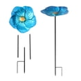 thumbnail image 2 of Detachable Flower Shaped Bird Feeder, No Mess Bird Feeder, Weather Resistant Ground Plug-in Water Dispenser, Automatic Bird Feeder, Metal Petal Ground Stake Feeder for Bird Feeding 1Pcs, 2 of 8
