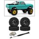 thumbnail image 5 of 4 piezas 1/30 RC Car Wheels and Tires Accessories Robusto Coche RC de alto rendimiento Negro, 5 of 9