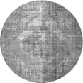 thumbnail image 1 of Ahgly Company Machine Washable Indoor Round Traditional Sonic Silver Gray Area Rugs, 3' Round, 1 of 7
