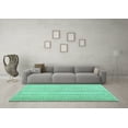 thumbnail image 3 of Ahgly Company Machine Washable Indoor Rectangle Abstract Turquoise Blue Contemporary Area Rugs, 4' x 6', 3 of 4