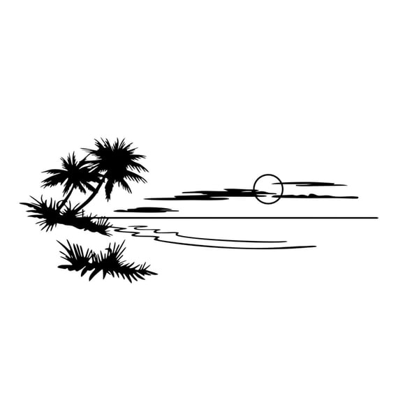 Large Size Beach Adventure Car Sticker RV Camper Universal Body Sticker For RV Car Decorative Camper Decal Stickers Auto Body Window Decals