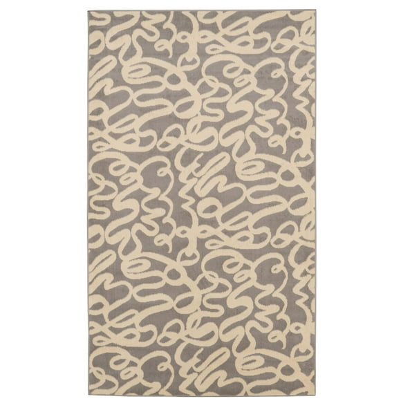Capri Sasha Light Grey & Bone 4' 3" x 7' 3" Area Rug