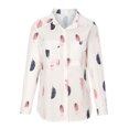 thumbnail image 3 of Blusa de manga larga de verano para mujer a la moda, blusas de cárdigan con estampado informal para carrera Fridja  czfsfas6169, 3 of 8