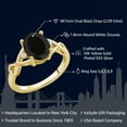 thumbnail image 2 of Gem Stone King 18K Yellow Gold Plated Silver Black Onyx Ring for Women | 2.09 Cttw | Oval 9X7MM | Gemstone Birthstone | Available in Size 5, 6, 7, 8, 9, 2 of 5