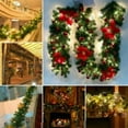 thumbnail image 5 of 9 Ft Christmas Garland - Christmas Garland,Artificial Christmas Garland,Xmas Garland Xmas Decoration Wreath Xmas Fireplace Decor for Festival Indoor Outdoor Home Mantle Fireplace(Without Led), 5 of 8