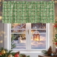 thumbnail image 5 of Kitchen Cafe Valance Curtain for Small Windows,Abstract Green Buffalo Plaid Rod Pocket Short Valances,42x18in, 5 of 9