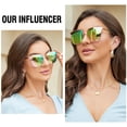 thumbnail image 3 of Gafas de Sol Polarizadas DUCO Oversized W016 para Mujer con Montura Rosada, 3 of 6