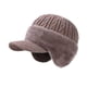 thumbnail image 2 of Gorro de invierno para hombre con orejeras, cálido y transpirable, ideal para senderismo y deportes. Caqui, 2 of 9