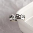 thumbnail image 5 of Vintage Smiley Face Bagues Ouvertes Réglables Sourire Punk Bague Femmes Fille Bijoux, 5 of 5