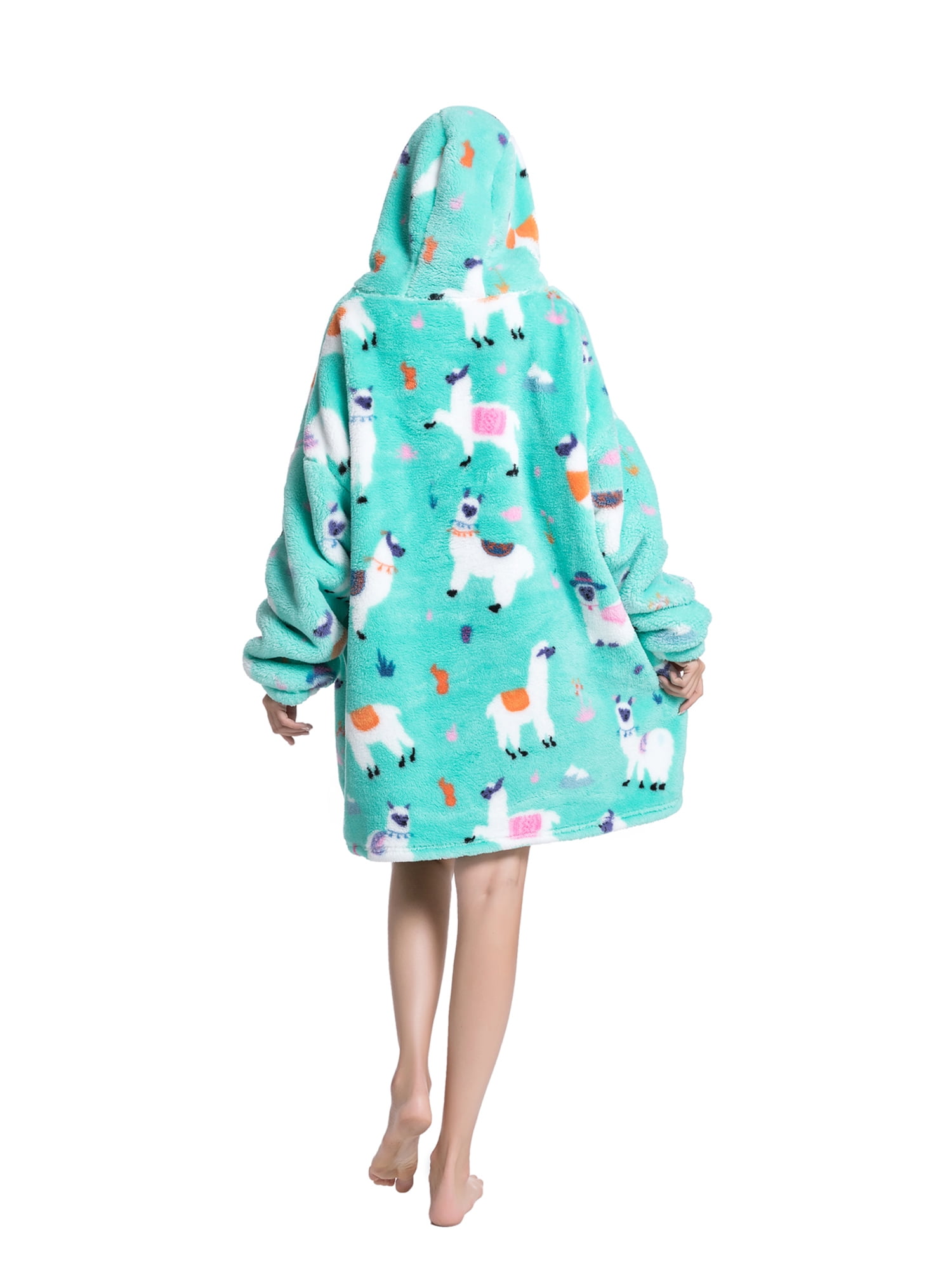 Oversized Hoodie Blanket Wearable Blanket Sweatshirt Plush Warm Cozy Fleece Top for Women Men Kids