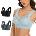 thumbnail image 2 of Push Up Bra for Women Underwire Posture Correcting Wireless Comfort Breathable Deep Cup Ergonomic Posture Bras Full Coverage T-Shirt Bra, 2 of 9