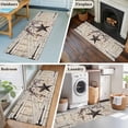 thumbnail image 5 of Runner Rug 2 x 6 Ft, Texas Star Vintage Washable Non-Slip Floor Mat for Kitchen Hallway/Entryway, Brown Retro Berry Beige Wooden Branches Long Kitchen Runner Area Rugs for Living Room, Low-Profile, 5 of 8