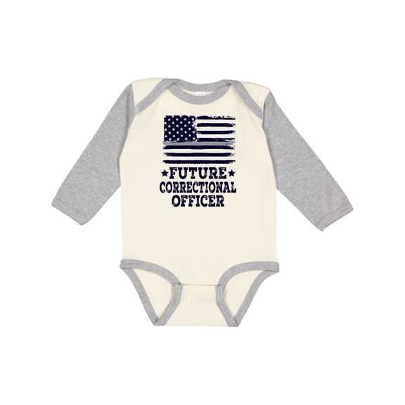 Inktastic Future Correctional Officer Boys or Girls Long Sleeve Baby Bodysuit