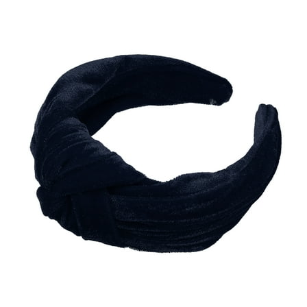 Vocoste 1 Pc Velvet Wide Knotted Hairband for Women Hairband Hair Hoop Hair Accessories Dark Blue