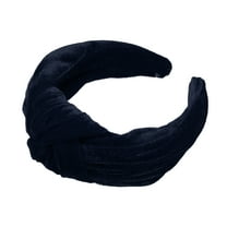 Vocoste 1 Pc Velvet Wide Knotted Hairband for Women Hairband Hair Hoop Hair Accessories Dark Blue