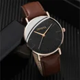 thumbnail image 1 of New Men Watch Luxury Bracelet Set Fashion Business Brown Leather Quartz Wrist Watches for Men Gift Set Relogio Masculino NO BOX, 1 of 5