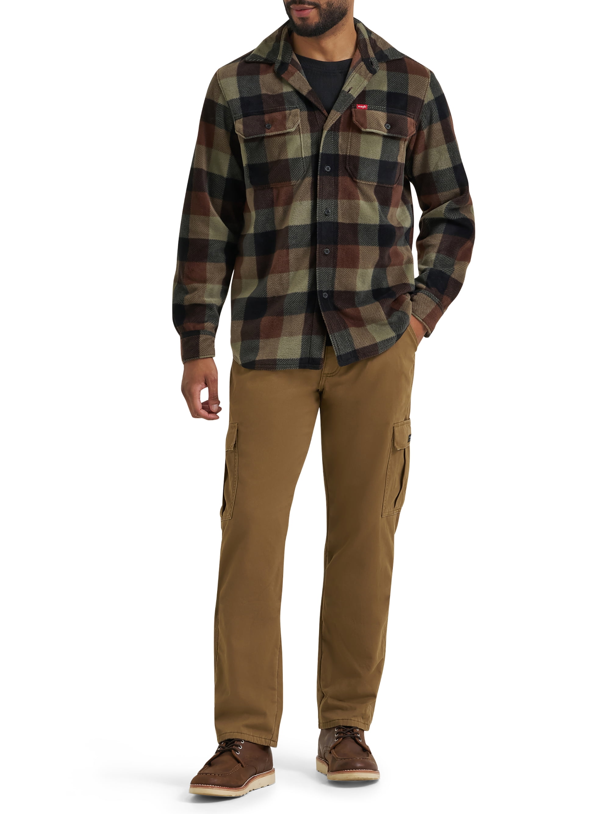 Wrangler Men's and Big Men's Relaxed Fit Fleece Lined Cargo Pant 29X30-48X30