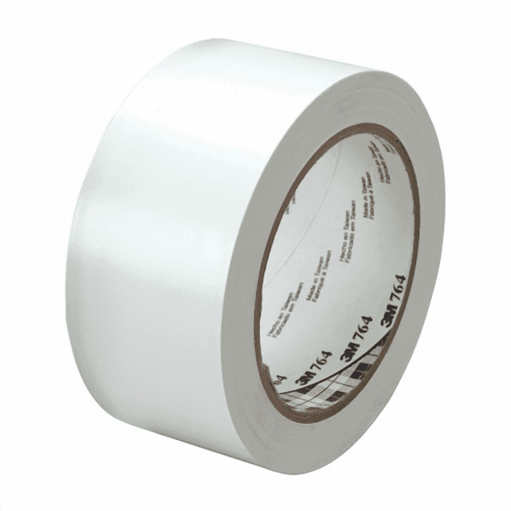3M General Purpose Vinyl Tape 764 White 2" X 36 Yard Roll (24 Roll/Case)