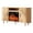Medium Wood, variant on Pemberly Row 65" White Mid-Century Oval TV Stand with 23" Fireplace and LED