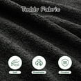 thumbnail image 4 of L-Shaped Teddy Fabric 2-Seat Boneless Sofa, No Assembly Required Curved Armrest, Streamlined Design Ergonomic Design, 32D High Density Sponge for Living Rooms Rest Areas Bedroom (Black), 4 of 11
