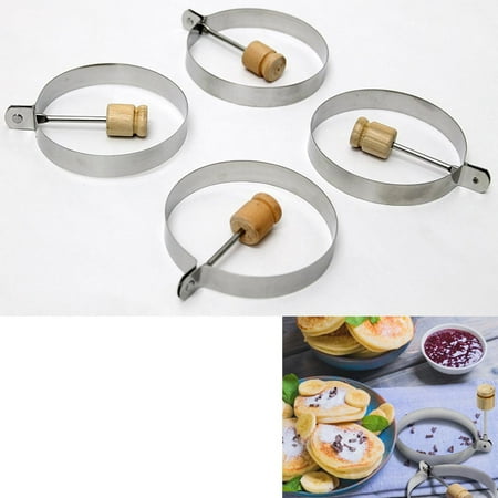 Egg Mold - 4 Pc Egg Mold Round Metal Non Stick Ring 3.5