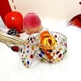 thumbnail image 6 of Hand-Painted Crystal Candy Dish with Lid - Colorful Glass Jar with Diamond Cut Embossed Pattern, Vintage Style Decorative Bowl for Candies, Nuts, Cookies, Jewelry & Home Decor  P, 6 of 7