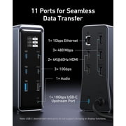 Anker Prime Docking Station, 14-Port with 160W Max Output, 10Gbps Fast Data Transfer, Real-Time Smart Interface, Audio and Ethernet Ports, Dual 4K Displays for Dell, HP, Lenovo and More