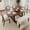Cherry, variant on Harper & Bright Designs Farmhouse Extendable Dining Table Set for 6, Rectangle Dining Table with Removable Leaf, 7 Pieces Wood Expanding Kitchen Table Set with 6 Upholstered Chairs, Cherry