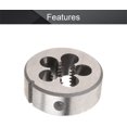 thumbnail image 3 of HUGFEGWE 1/2-13 Round Die, Machine Thread Right Hand Threading Die, Alloy Tool Steel 2pcs CJB91-23418, 3 of 7